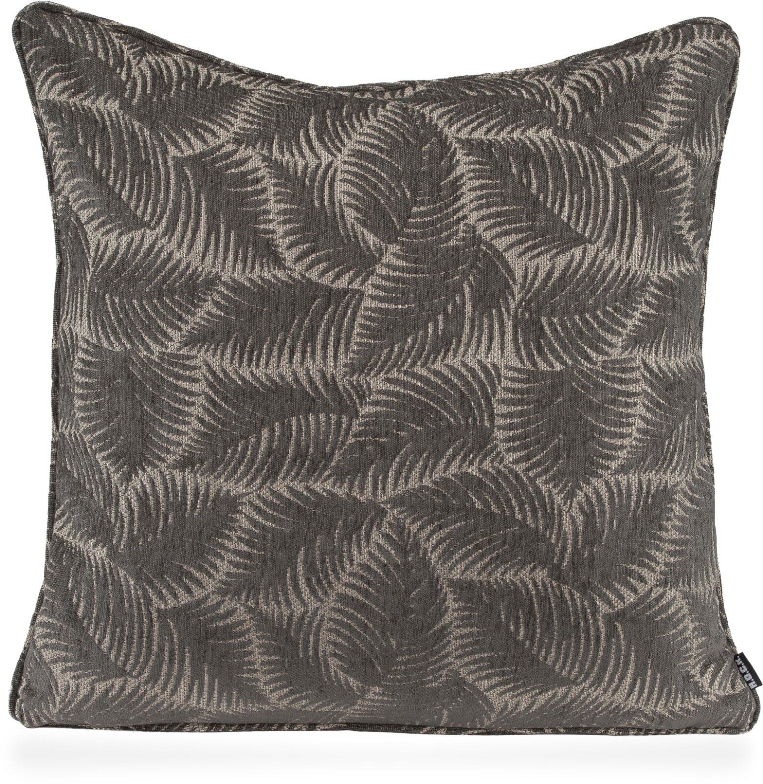 H.O.C.K. Nelly Kissen mit Keder 60x60cm Blätter col. 9 grau
