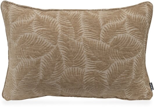 H.O.C.K. Nelly Kissen mit Keder 60x40cm Blätter col. 1 taupe / beige