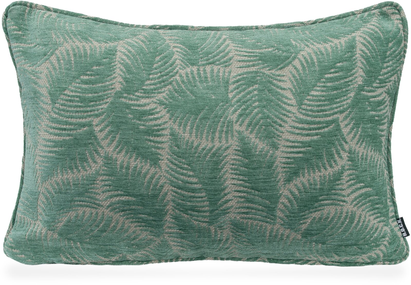 H.O.C.K. Nelly Kissen mit Keder 60x40cm Blätter col. 3 türkis