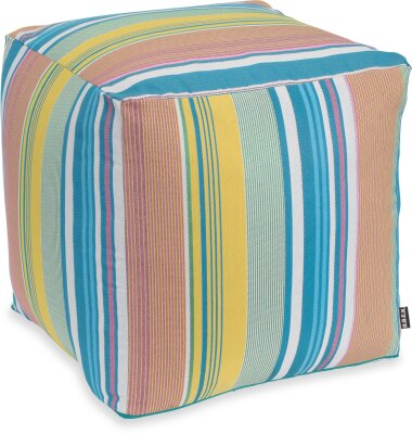 H.O.C.K. Milane Bean Cube Pouf 40x40x40cm Streifen col. 0...