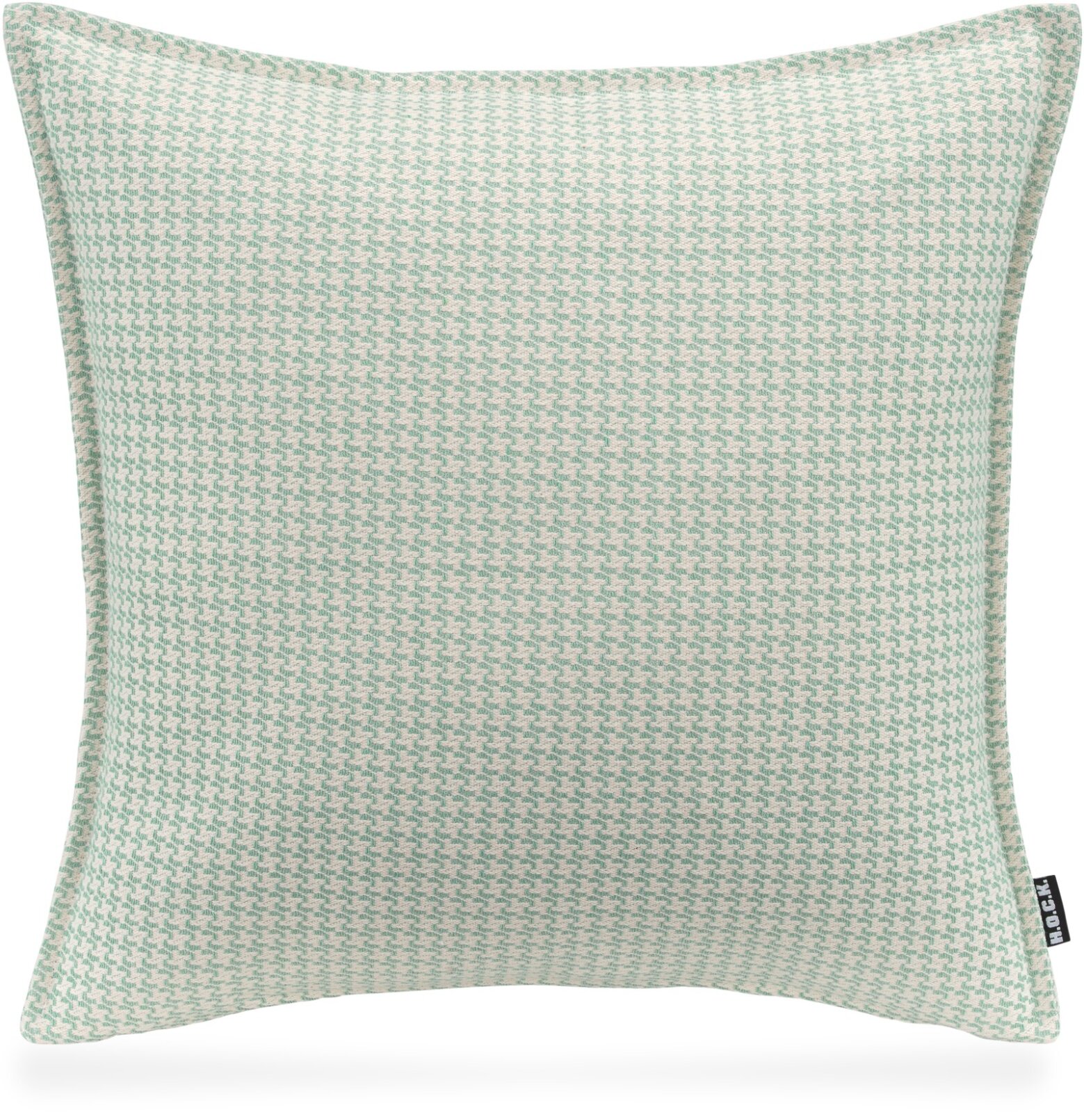 H.O.C.K. Bobo Kissen mit Biese 45x45cm kleingemustert col. 15 türkis hellblau