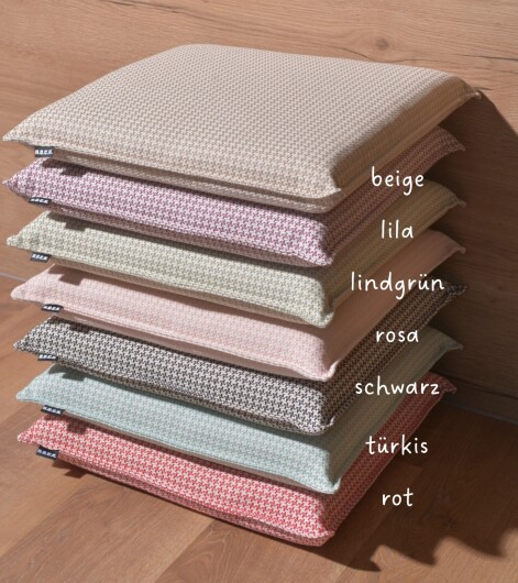 H.O.C.K. Bobo Sitzkissen mit Biese 40x40x6cm kleingemustert col. 24 lila