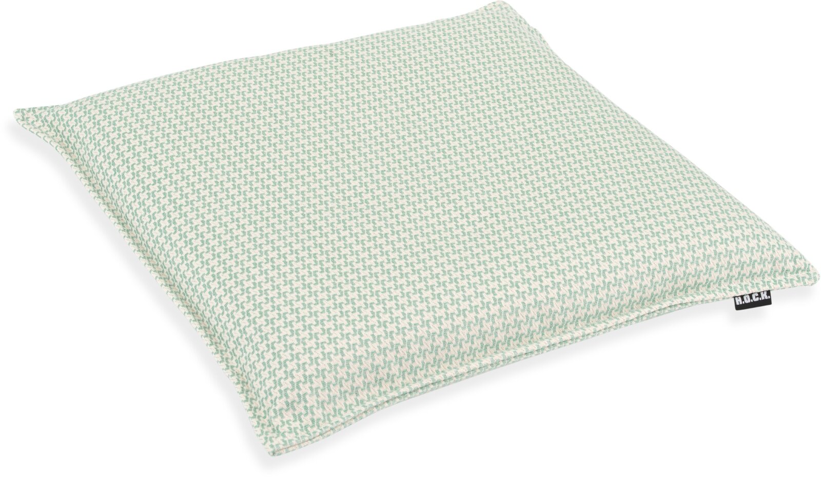 H.O.C.K. Bobo Sitzkissen mit Biese BLISS 40x40x6cm kleingemustert col. 15 türkis hellblau