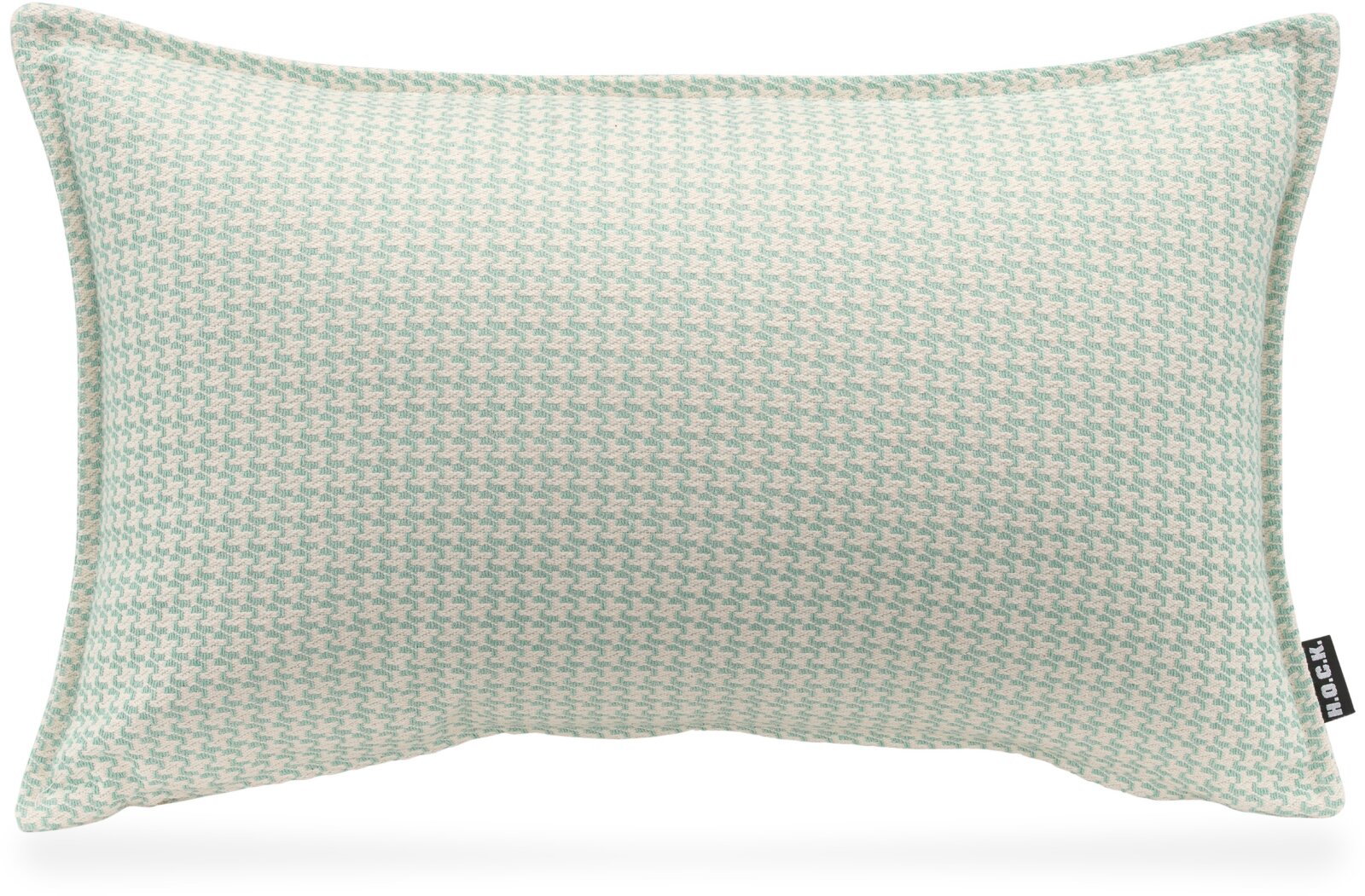 H.O.C.K. Bobo Kissen mit Biese 50x30cm kleingemustert col. 15 türkis hellblau
