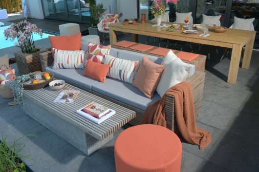 H.O.C.K. Mega Moss Decke Plaid 130x170cm golden orange