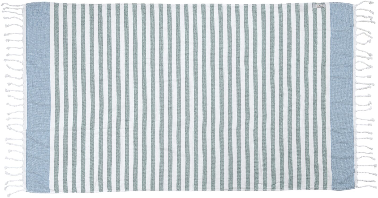 H.O.C.K. Strandhandtuch Cincinnati Towel 90x160cm gestreift cyan blue 4100
