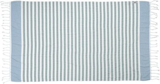 H.O.C.K. Strandhandtuch Cincinnati Towel 90x160cm gestreift cyan blue 4100