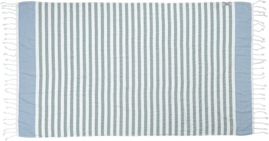 H.O.C.K. Strandhandtuch Cincinnati Towel 90x160cm gestreift cyan blue 4100