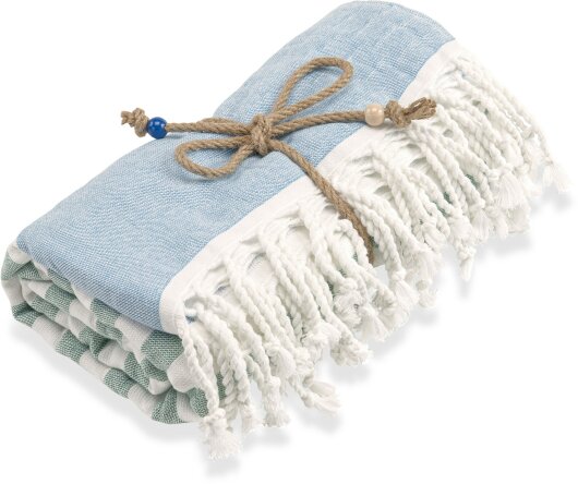 H.O.C.K. Strandhandtuch Cincinnati Towel 90x160cm gestreift cyan blue 4100
