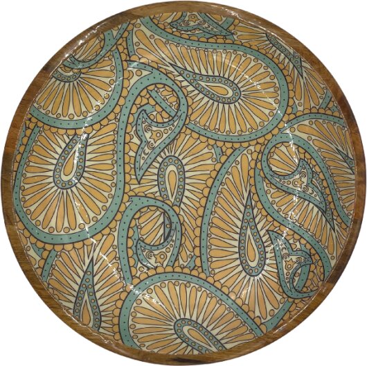 byRoom Schale Bowl aus Mangoholz KLEIN 18cm orange... byRoom Schale Bowl aus Mangoholz KLEIN 18cm orange Paisley Muster