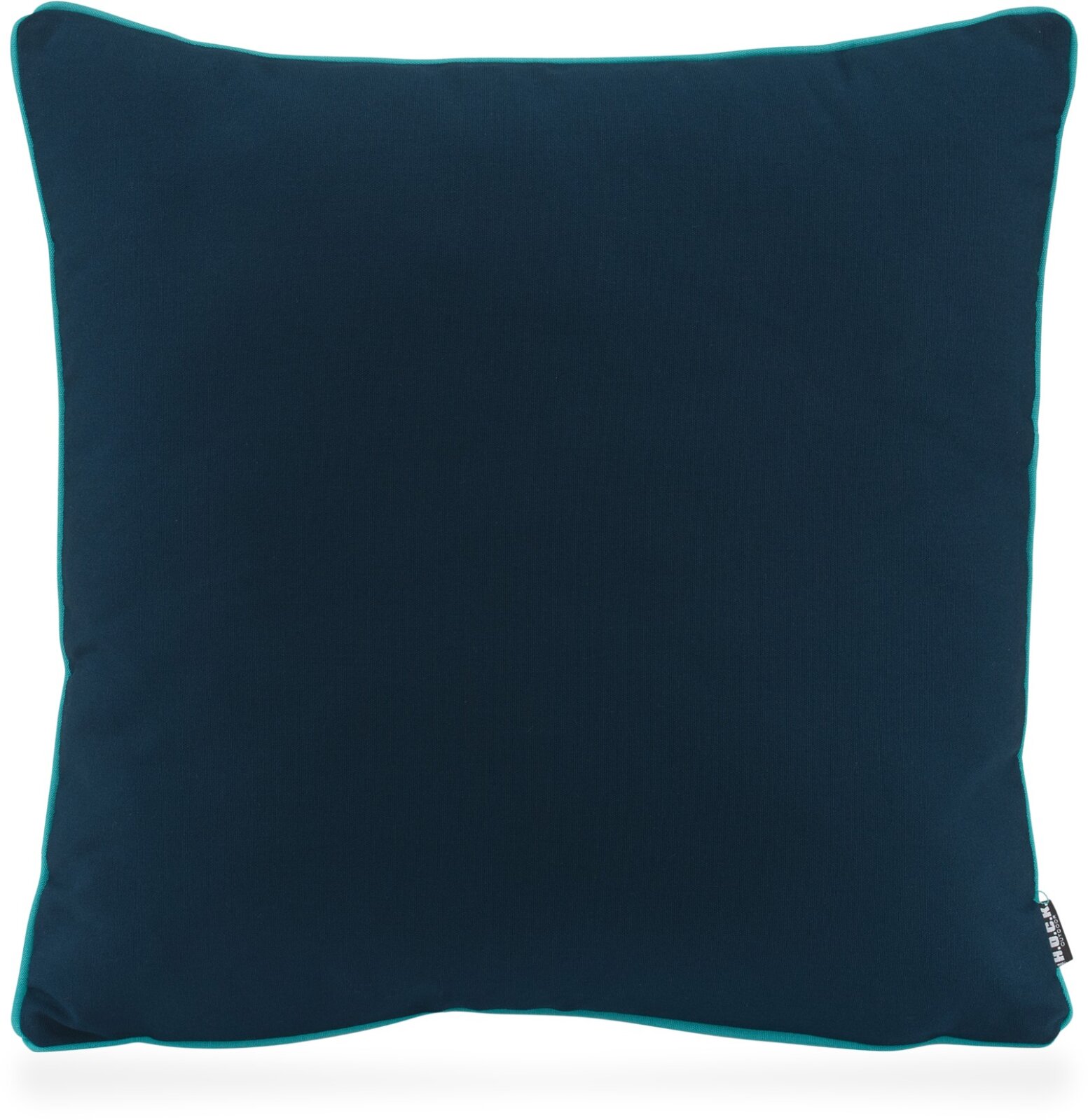 H.O.C.K. Classic Uni Outdoor Kissen 50x50cm PIPE navy blau mit Keder türkis