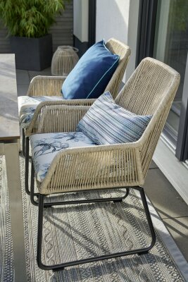 H.O.C.K. Classic Uni Outdoor Kissen 50x50cm PIPE navy...