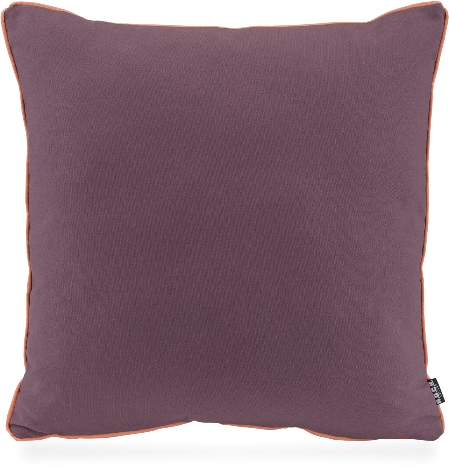 H.O.C.K. Classic Uni Outdoor Kissen 50x50cm PIPE brombeer mit Keder salmon