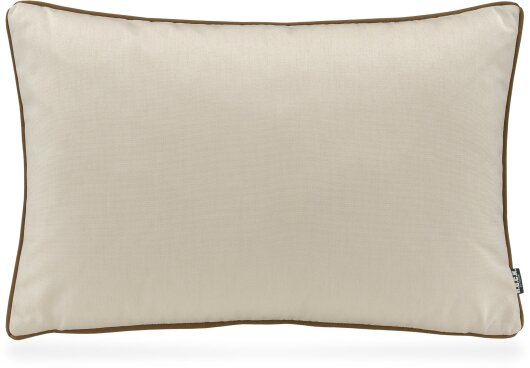 H.O.C.K. Classic Uni Outdoor Kissen 60x40cm PIPE creme mit Keder taupe