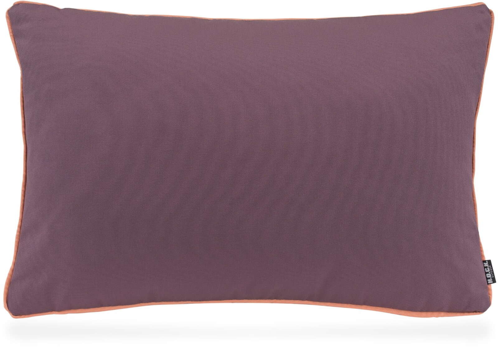 H.O.C.K. Classic Uni Outdoor Kissen 60x40cm PIPE brombeer mit Keder salmon