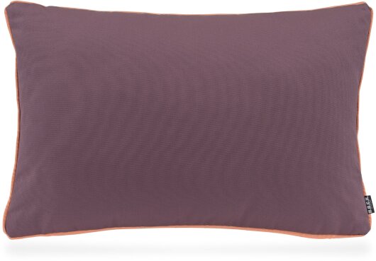 H.O.C.K. Classic Uni Outdoor Kissen 60x40cm PIPE brombeer mit Keder salmon