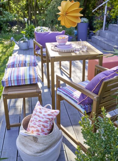 H.O.C.K. Classic Uni Outdoor Kissen 60x40cm PIPE brombeer mit Keder salmon