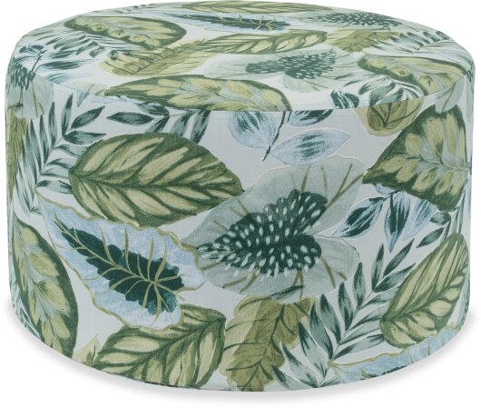 H.O.C.K. Tropical Outdoor Hocker rund Pouf ø60x40cm col. 229 lindgrün aqua sunny