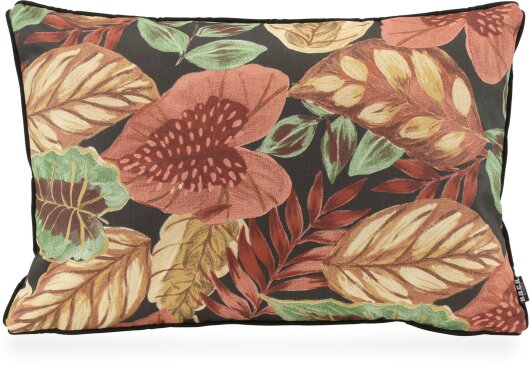 H.O.C.K. Tropical Outdoor Kissen 60x40cm col. 228 rost braun mit Keder schwarz sunny