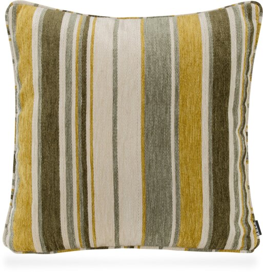 H.O.C.K. Bobetta Kissen mit Keder 50x50cm Streifen col. 01 khaki / olive