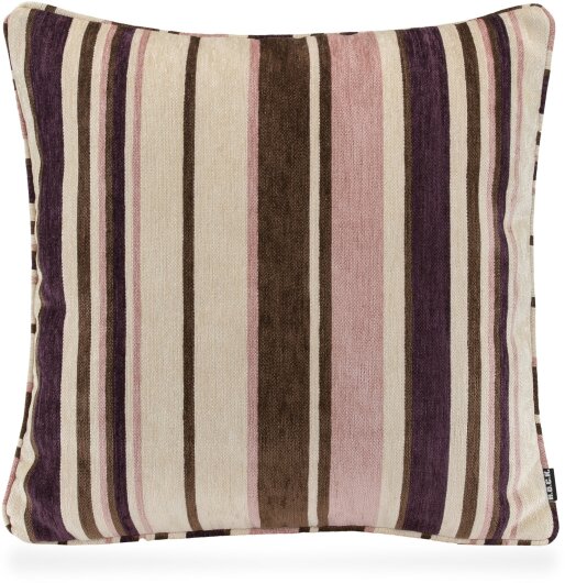 H.O.C.K. Bobetta Kissen mit Keder 50x50cm Streifen col. 05 rose / lila / brown