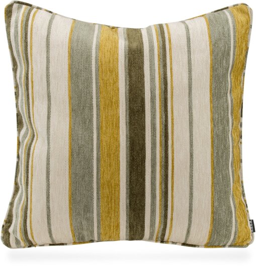 H.O.C.K. Bobetta Kissen mit Keder 60x60cm Streifen col. 01 khaki / olive