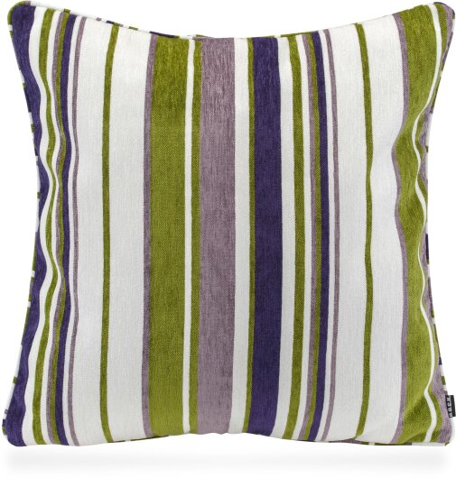 H.O.C.K. Bobetta Kissen mit Keder 60x60cm Streifen col. 07 green / lila