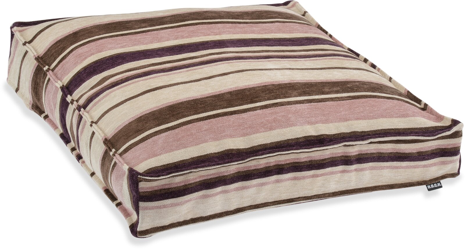 H.O.C.K. Bobetta Bodenkissen mit Biese 60x60x10cm Streifen col. 05 rose / lila / brown