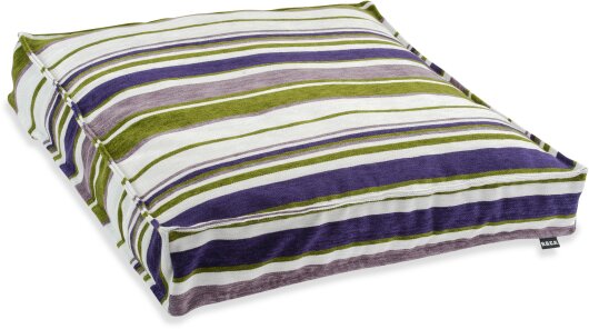H.O.C.K. Bobetta Bodenkissen mit Biese 60x60x10cm Streifen col. 07 green / lila
