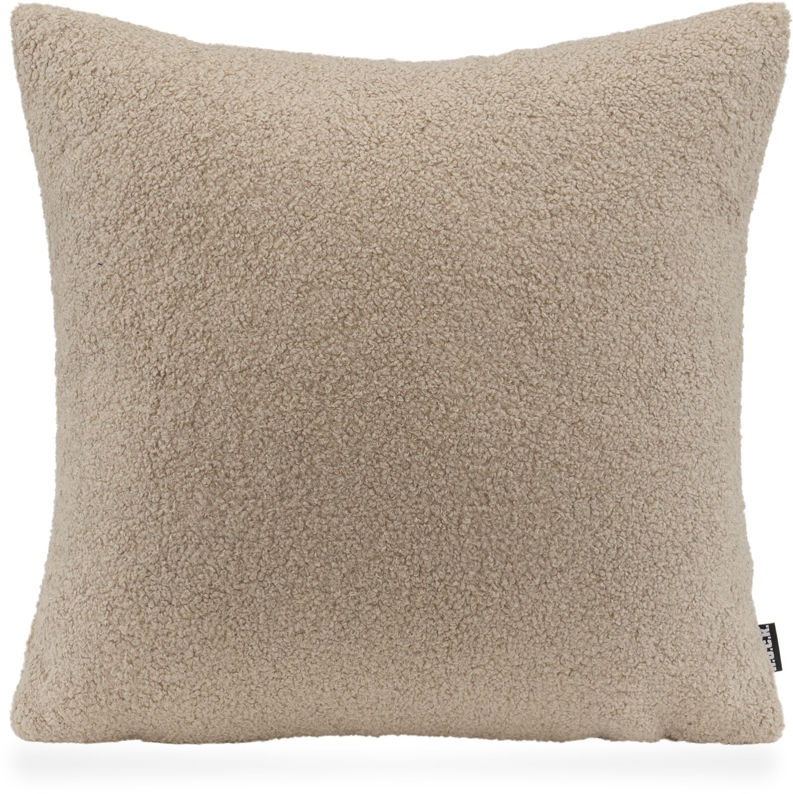 H.O.C.K. Fino Plush Kissen Teddystoff Bouclé 45x45cm beige-taupe Plüsch
