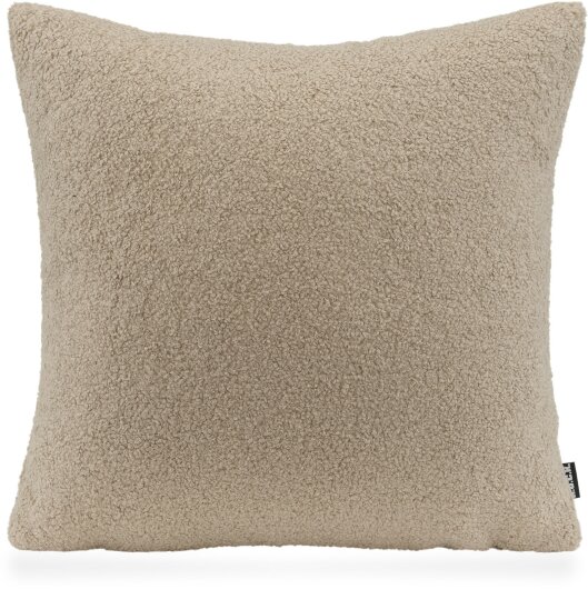 H.O.C.K. Fino Plush Kissen Teddystoff Bouclé 45x45cm beige-taupe Plüsch