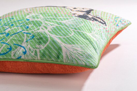 H.O.C.K. Lieblingstiere Wendekissen grün mit Keder lime-green 45x45cm DACKEL Rocco by Anna Flores
