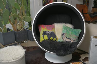 H.O.C.K. Lieblingstiere Wendekissen gelb mit Keder grau 45x45cm ELEFANT Fanti by Anna Flores