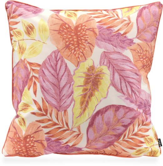 H.O.C.K. Tropical Outdoor Kissen 60x60cm col. 226 coral lachs mit Keder salmon sunny