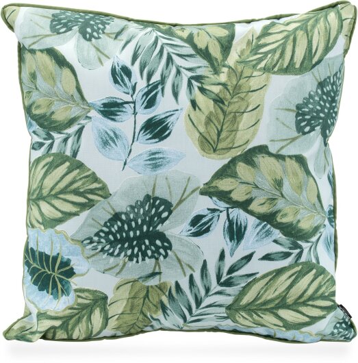 H.O.C.K. Tropical Outdoor Kissen 60x60cm col. 229 lindgrün aqua mit Keder lindgrün sunny