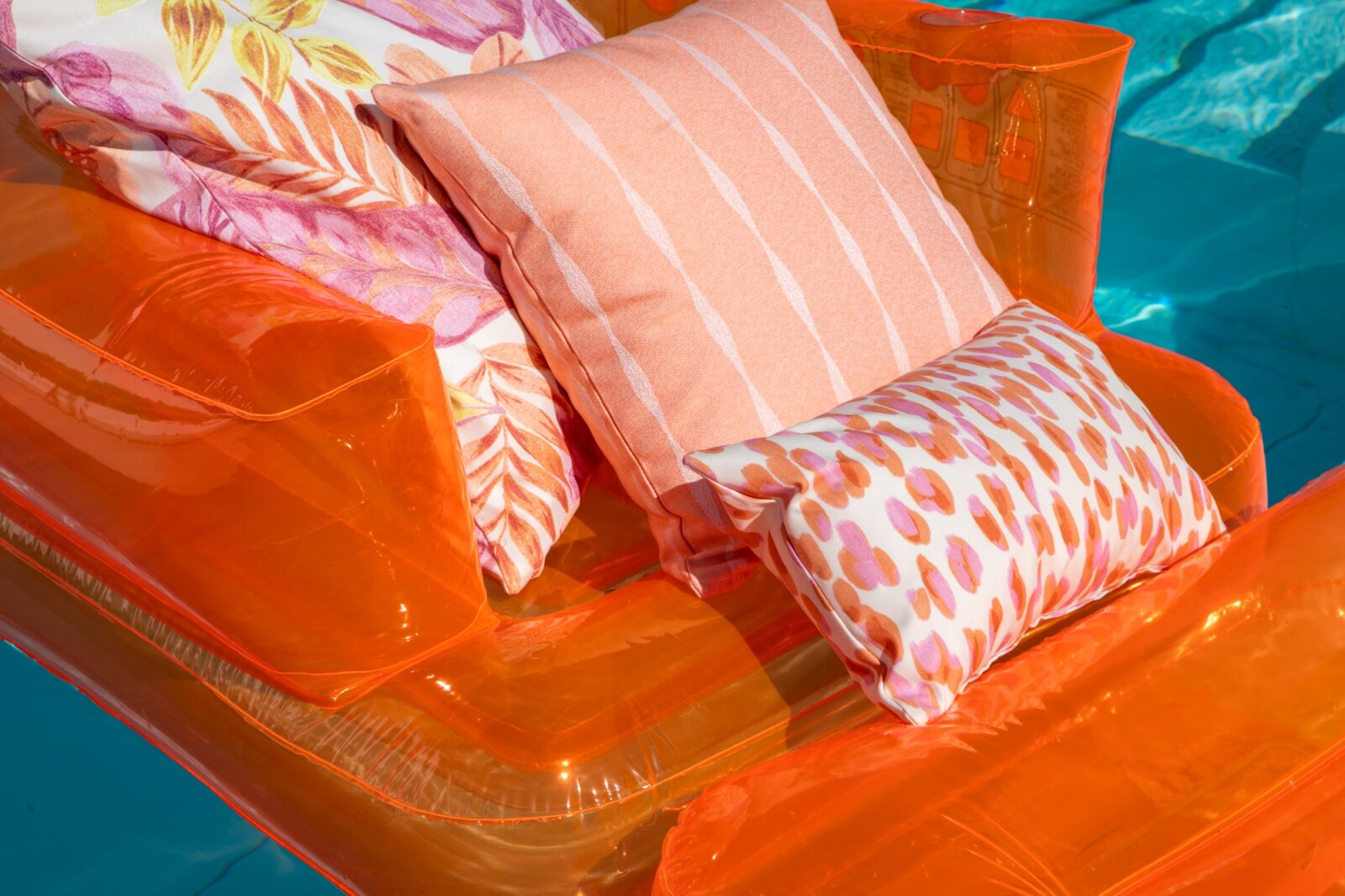 H.O.C.K. Sally Outdoor Kissen 50x30cm mit Keder col. 231 coral lachs sunny
