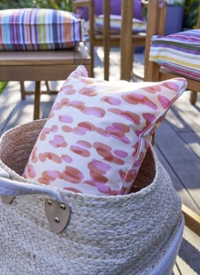 H.O.C.K. Sally Outdoor Kissen 50x30cm mit Keder col. 231 coral lachs sunny