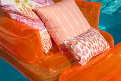 H.O.C.K. Sally Outdoor Kissen 50x30cm mit Keder col. 231 coral lachs sunny