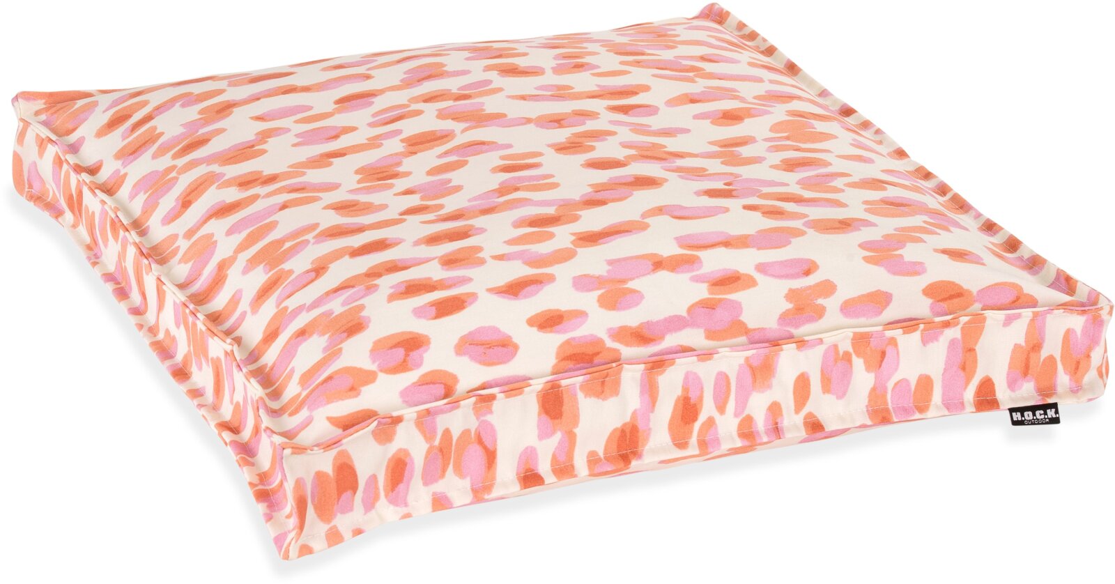 H.O.C.K. Sally Outdoor Sitzkissen 50x50x5cm col. 231 coral lachs sunny | Leo-Muster
