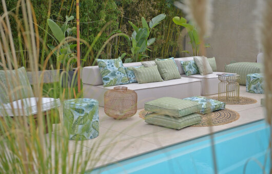 H.O.C.K. Loana Outdoor Bodenkissen BODO 60x60x10cm col. 99 lindgrün grün sunny
