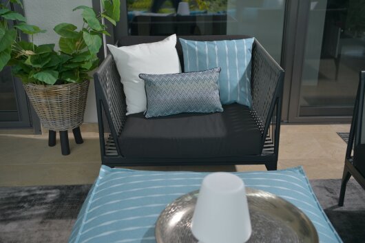H.O.C.K. Loana Outdoor Kissen 60x40cm col. 100 aqua türkis petrol sunny