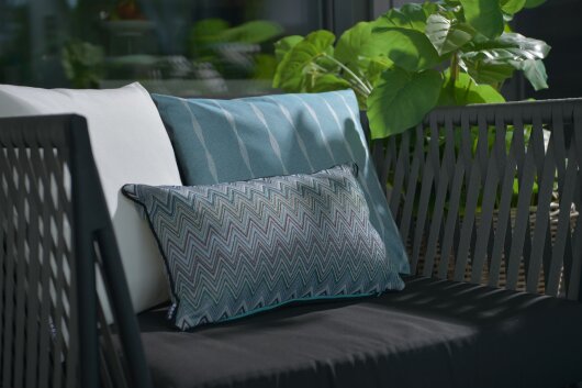 H.O.C.K. Loana Outdoor Kissen 60x40cm col. 100 aqua türkis petrol sunny