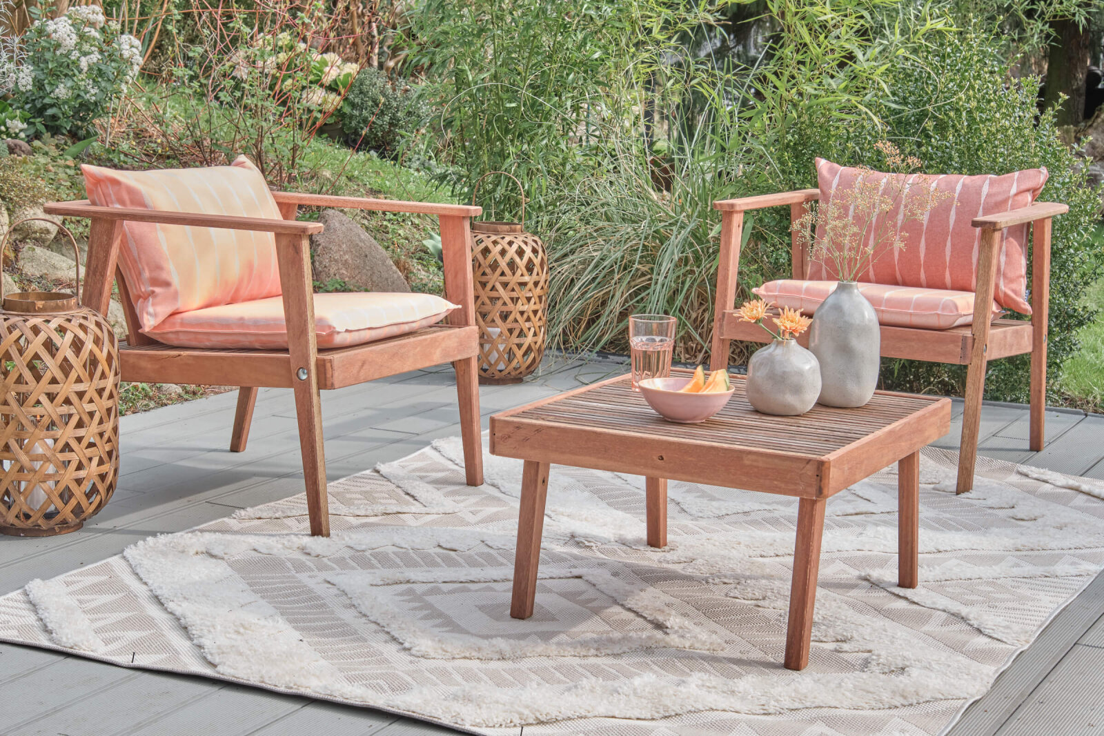 H.O.C.K. Loana Outdoor Kissen 60x40cm col. 98 rost terra bordeaux sunny