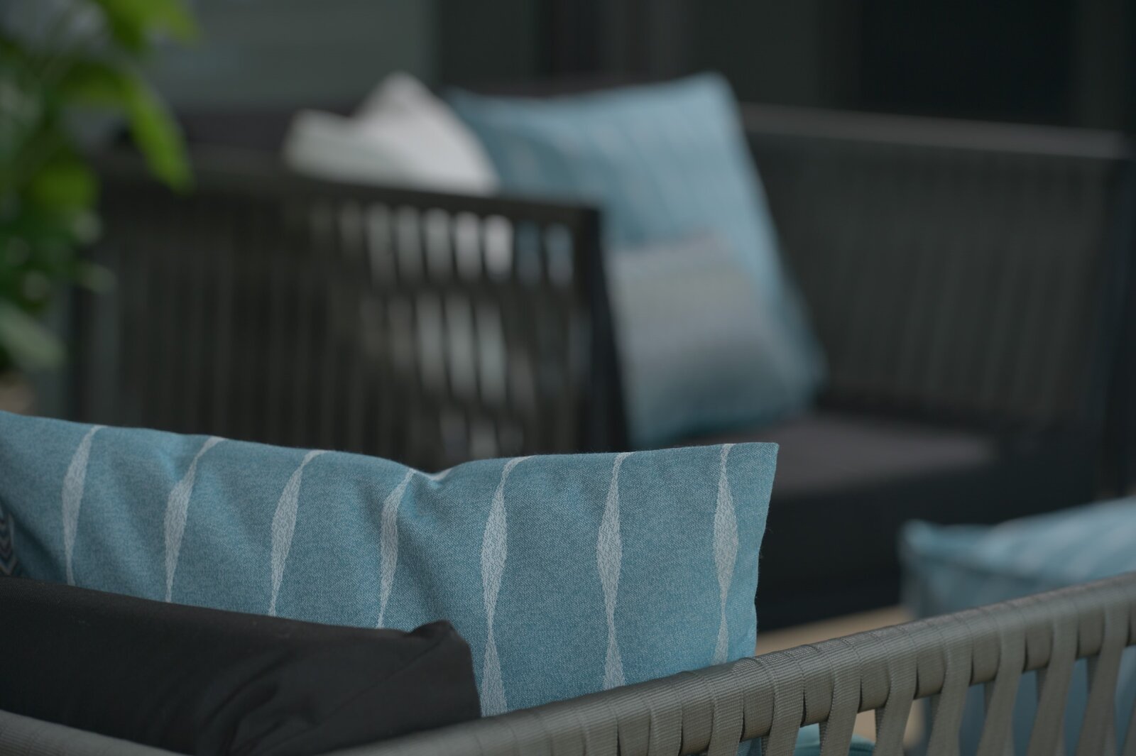 H.O.C.K. Loana Outdoor Kissen 50x50cm col. 100 aqua türkis petrol sunny