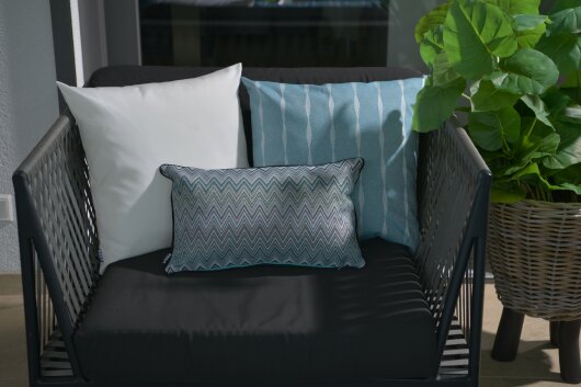 H.O.C.K. Loana Outdoor Kissen 50x50cm col. 100 aqua türkis petrol sunny