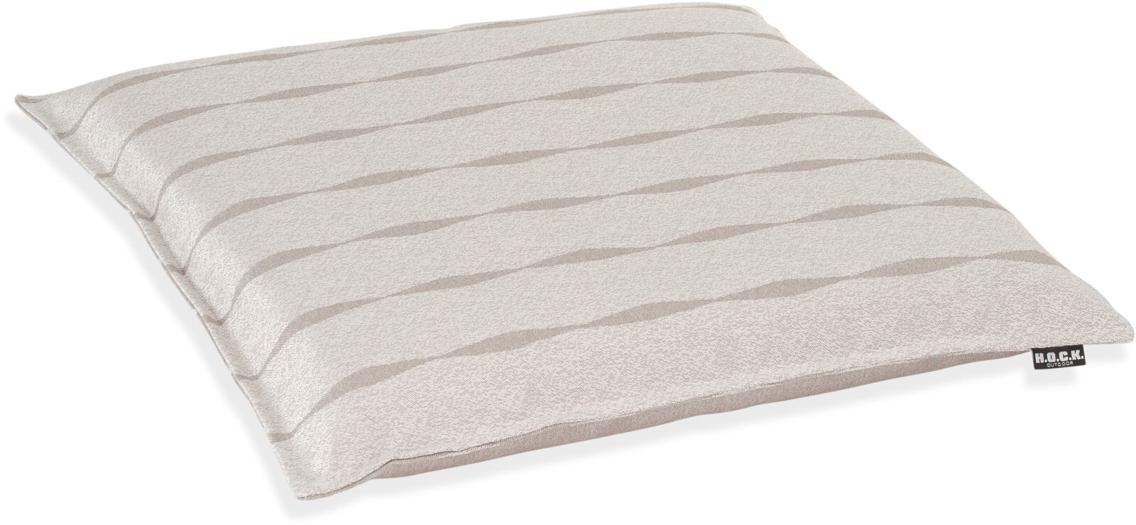 H.O.C.K. Loana Outdoor Wende-Sitzkissen mit Biese BLISS 45x45x6cm col. 97 hellgrau stone grau sunny