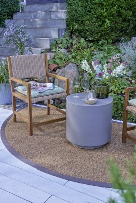 H.O.C.K. Loana Outdoor Wende-Sitzkissen mit Biese BLISS 45x45x6cm col. 99 lindgrün grün sunny