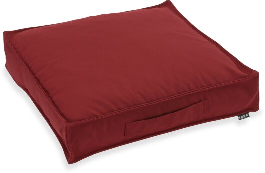 H.O.C.K. Classic Uni Outdoor Matratzenkissen 50x50x10cm bordeaux granate col. 11
