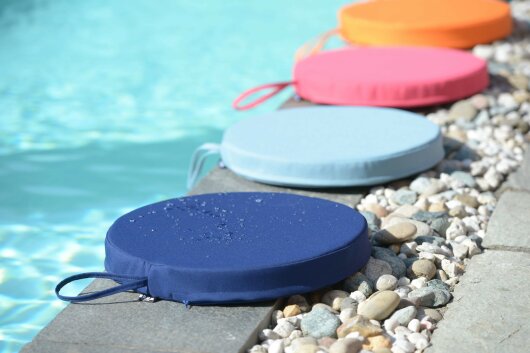 H.O.C.K. Miami Outdoor Poolkissen rund ø40x5cm ice grey