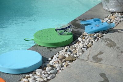 H.O.C.K. Miami Outdoor Poolkissen rund ø40x5cm ice grey